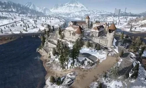 《绝地求生》城堡内部进入攻略：跳伞定位，探索雪景装备